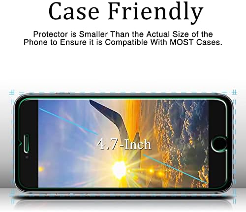 קארין [2 חבילות] זכוכית מחוסמת לאייפון 8, אייפון 7, אייפון 6, מגן מסך לאייפון 6, אנטי שריטות, ללא בועות, קל